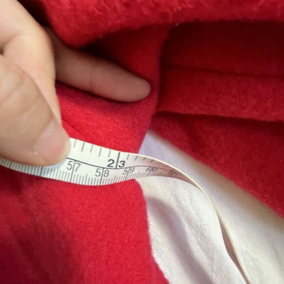 Women's Red Wool Coat - Picture 9 of 9